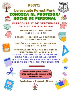 Information about parent teacher conference in Spanish